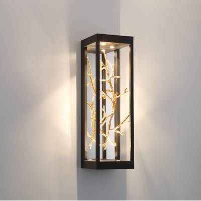 Eurofase Aerie Outdoor Sconce - 20'' in Gold Black Mix