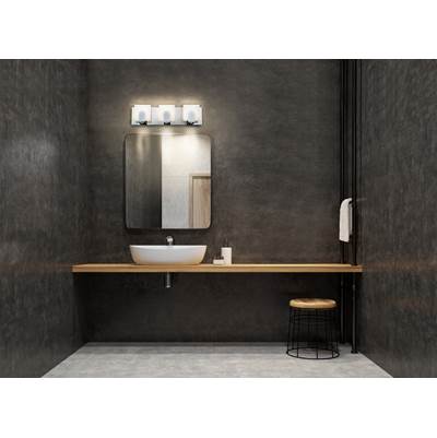 Eurofase Canmore 3-Light Vanity - 20" - Clear Glass in Chrome
