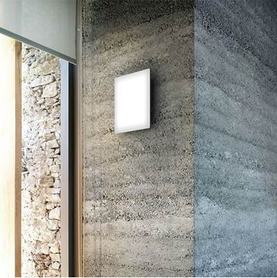 Eurofase Architectural Outdoor 1-Light LED Square Surface Spotlight in Graphite