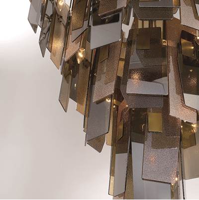 Eurofase Cocolina 39-Light Chandelier - 71" Dia in Brushed Brass
