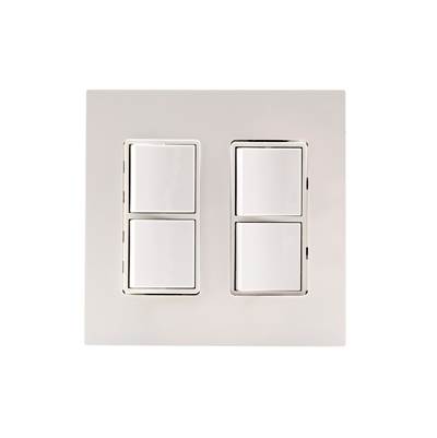 Eurofase Controls Dual Duplex Stack Switch in White