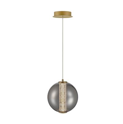 Eurofase Atomo Pendant - 9" - Smoked Glass in Gold