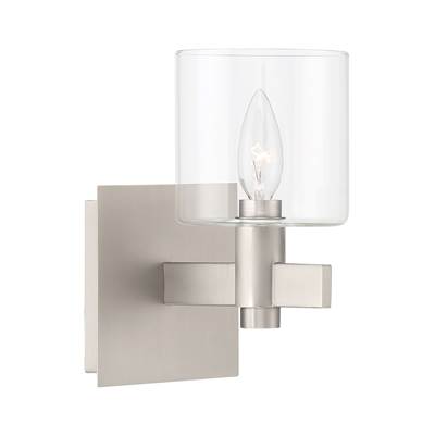 Eurofase Decato Wall Sconce - 9'' in Satin Nickel