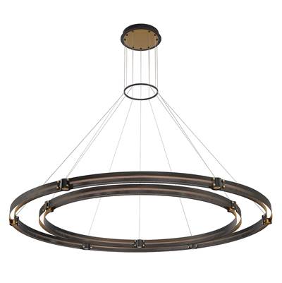 Eurofase Admiral 2-Light Chandelier - 62" Dia in Gold Black Mix