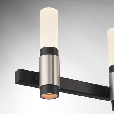 Eurofase Albany 5-Light Vanity Light - 20" - White Acrylic in Silver Black Mix