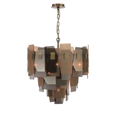 Eurofase Cocolina 10-Light Chandelier - 26" Dia in Brushed Brass