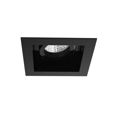 Eurofase Amigo 15W 1 Light Square Trim Gimbal 3500K in Black