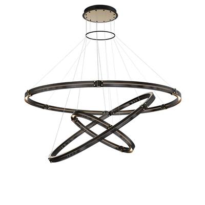 Eurofase Admiral 3-Light Chandelier - 62'' in Gold Black Mix