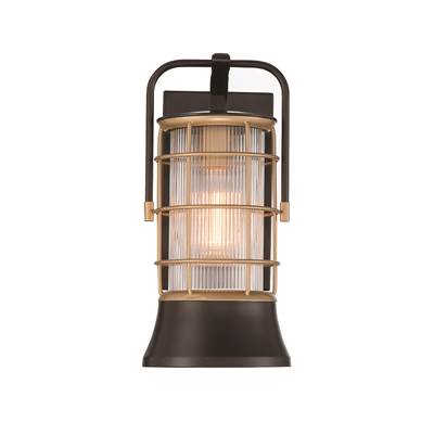 Eurofase Rivamar Outdoor Lantern - 13" in Gold Black Mix
