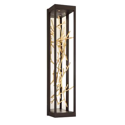 Eurofase Aerie Outdoor Wall Sconce - 30'' in Gold Black Mix