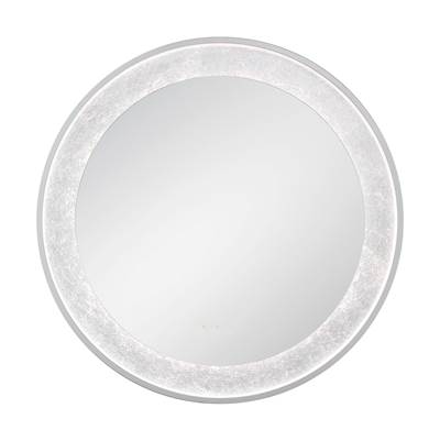 Eurofase Anya Electric Lighted Mirror - 30'' X 30'' in Anodized Silver