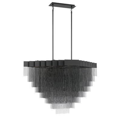Eurofase Bloomfield 22-Light Chandelier - 47" Dia in Matte Black