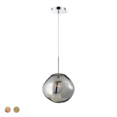 Eurofase Bankwell Pendant - 13'' - Smoked Glass in Chrome