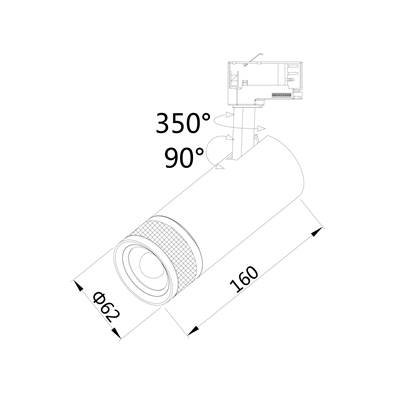 Eurofase Focus Track Head - 14W LED - 3500K in Black