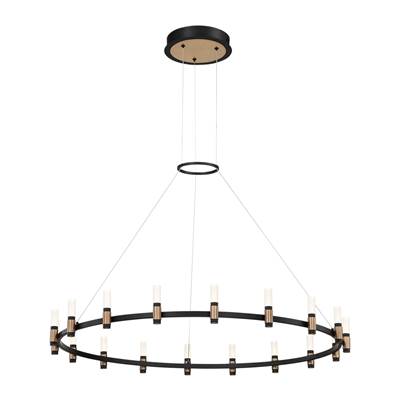 Eurofase Albany 18-Light Chandelier - 45'' in Brass Black Mix