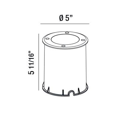 Eurofase In-Ground LED Light - 3x2W - Round in Stainless Steel