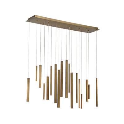 Eurofase Santana 18-Light Chandelier - 42" in Brushed Brass
