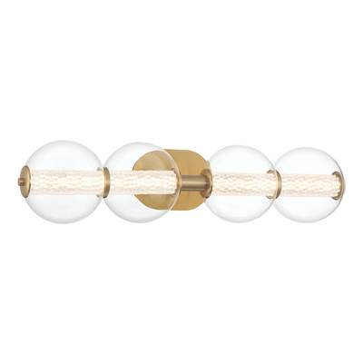 Eurofase Atomo Vanity Wall Sconce - 4-Light - 30'' in Gold