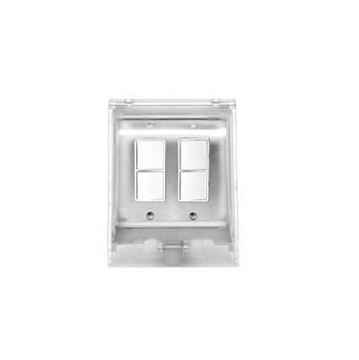 Eurofase Controls Flush Mount Dual Duplex Stack Switch - Weatherproof Cover in Stainless Steel