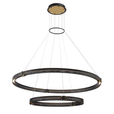 Eurofase Admiral 2-Light Chandelier - 48" Dia in Gold Black Mix