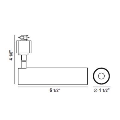 Eurofase Charlie Track Head - 7W LED - 3500K in Black