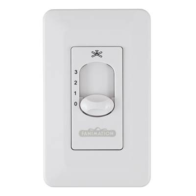 Fanimation Three-Speed Wall Control - Non-Reversing - Fan Speed Only in White