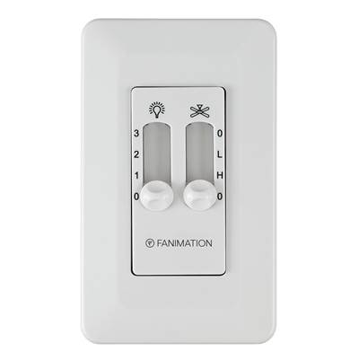 Fanimation Wall Control - Up to 5 Fans - Non-Reversing in White