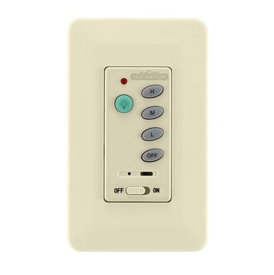 Fanimation Wall Control with Receiver - Non-Reversing in Light Almond