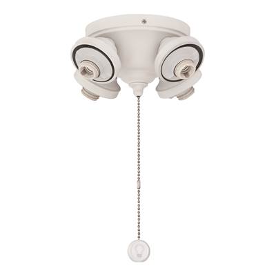 Fanimation Four Light Fitter in Matte White
