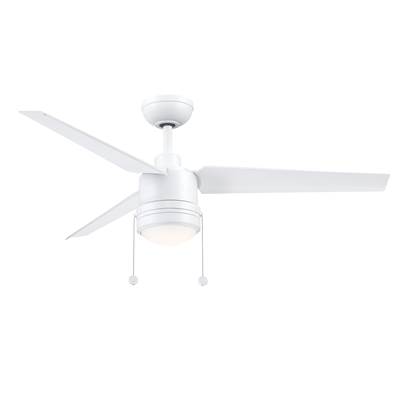 Fanimation PC/DC 52" Outdoor Ceiling Fan - LED Light Kit in Matte White