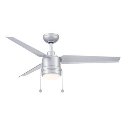 Fanimation PC/DC 52" Outdoor Ceiling Fan - LED Light Kit in Silver