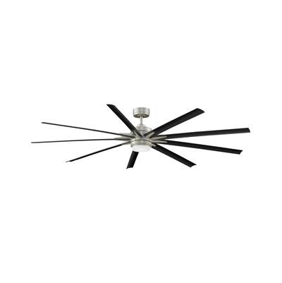 Fanimation Odyn 84 Ceiling Fan - Black Blades in Brushed Nickel