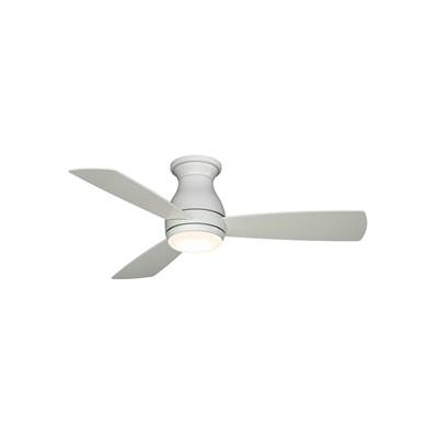 Fanimation Hugh Ceiling Fan - 44" - LED Light Kit in Matte White