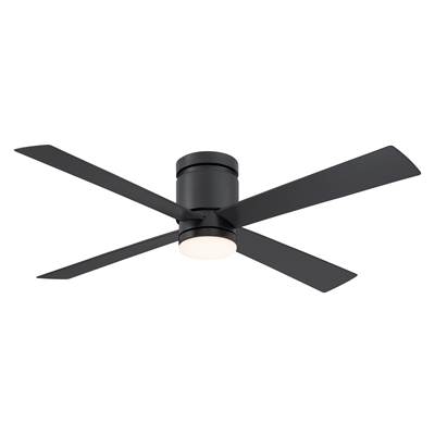 Fanimation Kwartet 52-Inch Indoor/Outdoor Ceiling Fan with LED Light Kit in Black