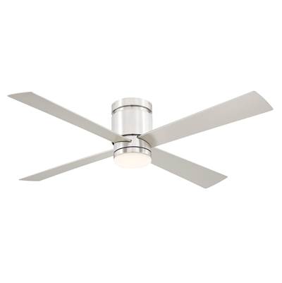 Fanimation Kwartet 52-Inch Indoor/Outdoor Ceiling Fan with LED Light Kit in Brushed Nickel