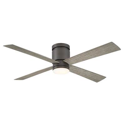 Fanimation Kwartet 52-Inch Indoor/Outdoor Ceiling Fan with LED Light Kit in Matte Greige