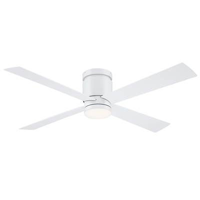 Fanimation Kwartet 52-Inch Indoor/Outdoor Ceiling Fan with LED Light Kit in Matte White