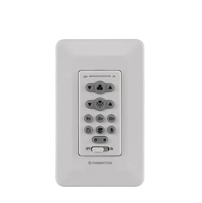 Fanimation Wall Control - 6-Speed DC Motor Reversing - Fan Speed and Up/Down Light in White