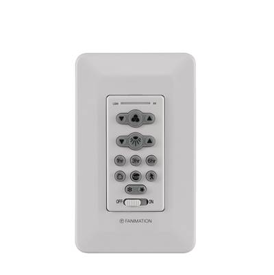 Fanimation Wall Control - 16-Speed Reversing - Fan and Light in Matte White