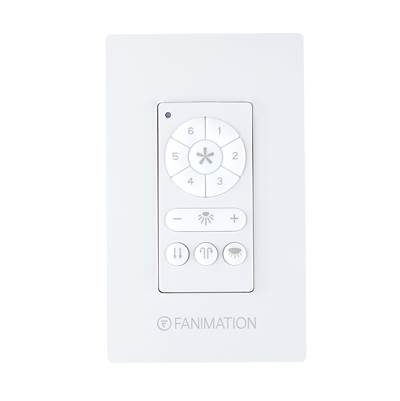 Fanimation Wall Control - DC Motor 6-Speed - Down Light in White
