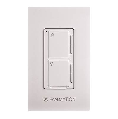 Fanimation Wall Control - 3-Speed - Fan and Dimming Light in White