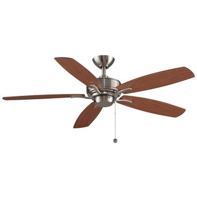 Fanimation Aire Deluxe Ceiling Fan - 52-Inch - Cherry/Dark Walnut Reversible Blades in Brushed Nickel