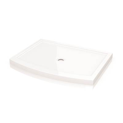 Fleurco Bases Bowfront Shower Base - Center Drain - 3248 in White