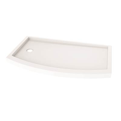 Fleurco Bowfront Base 3260 - Side Drain - Left in White