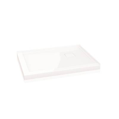 Fleurco Flanged Base with Corner Drain 4836 - 2-Flange - Right in White