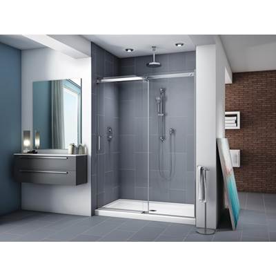 Fleurco Apollo 6MM Inline Sliding Shower Door - 48" W x 75" H in Chrome