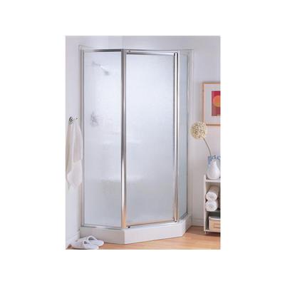 Fleurco Montreal 36" Hytec Neo-Angle Shower Enclosure - Clear Glass in Chrome