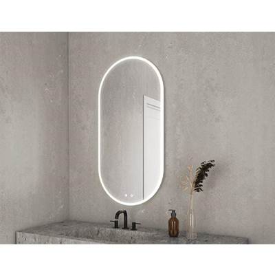 Fleurco Halo Plus Oblong Mirror - 20" W x 39" H - Lighted & Defogging - Touch