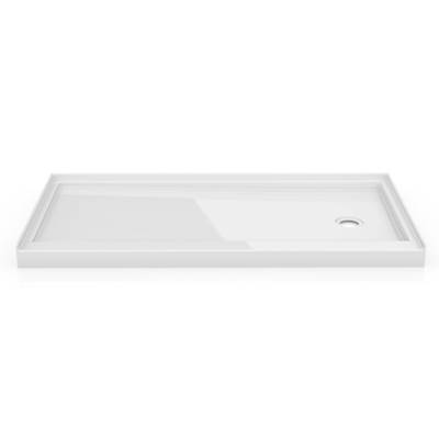 Fleurco Bases Flanged Shower Base - 60" x 32" - Right Drain in White