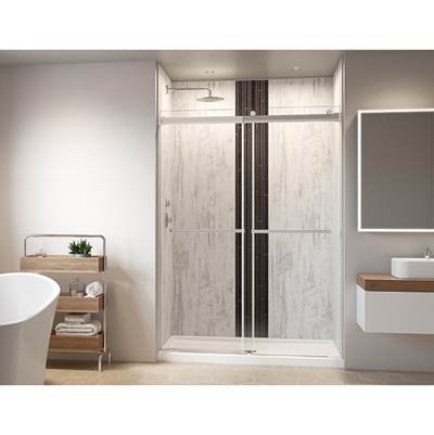 Fleurco Fibo Alcove Wall Panel Kit - 48" - 38" in Cracked Cement